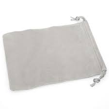 Grey Velour Dice Pouch (Large)